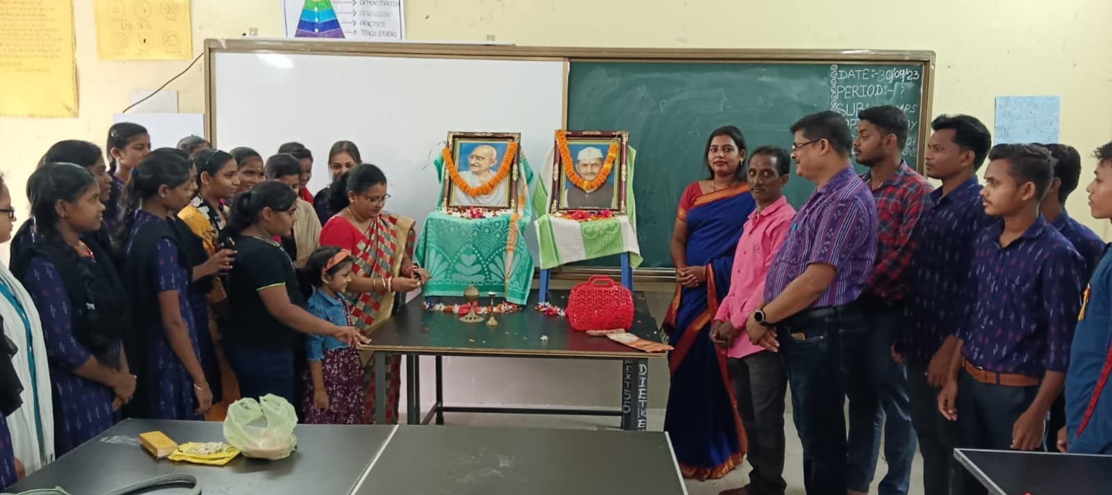 Celebration of Independence Day, Gandhi jayanti, Netaji jayanti.